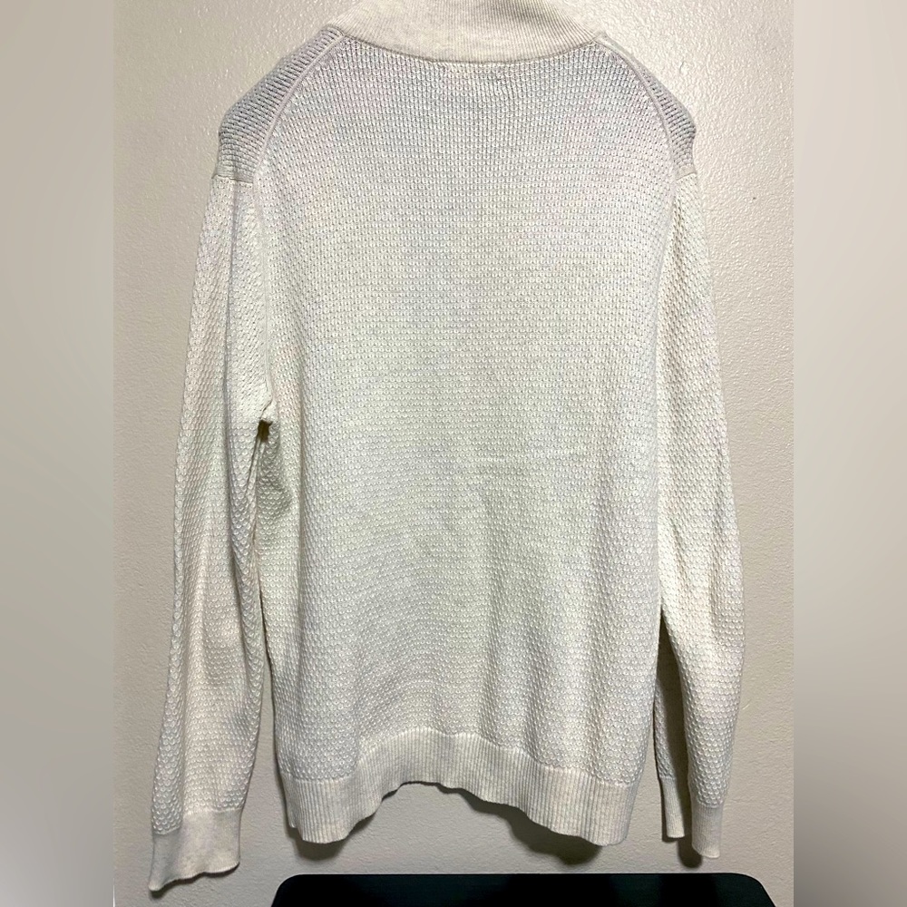 🔥NWOT Mens Tasso Elba Cream pullover Sweater- size L - Picture 2 of 10